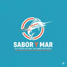 Logo y fachada de Sabor y mar, restaurante cliente de Kosmo POS